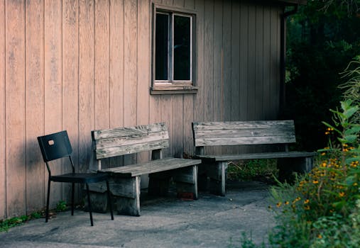 cozy garden seating