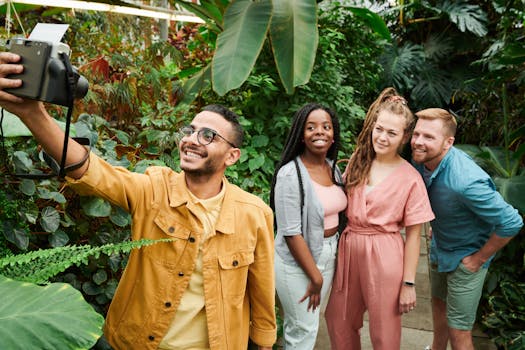 vibrant community garden with diverse plants