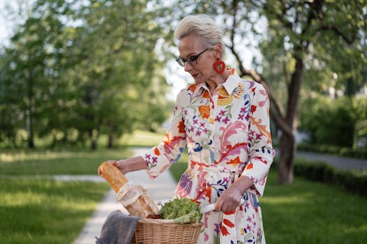 person enjoying lunch in a park