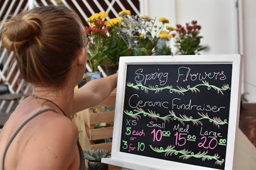 community garden with flowers