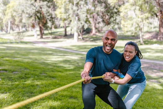 people enjoying a community event in a park