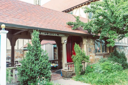 a serene community garden