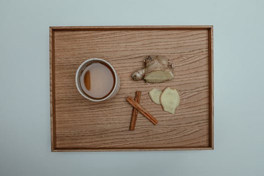 a calming cup of herbal tea