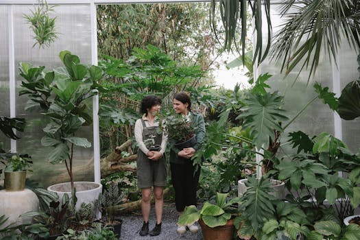 lush indoor garden