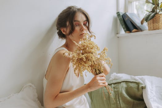 a person planting flowers with mindfulness