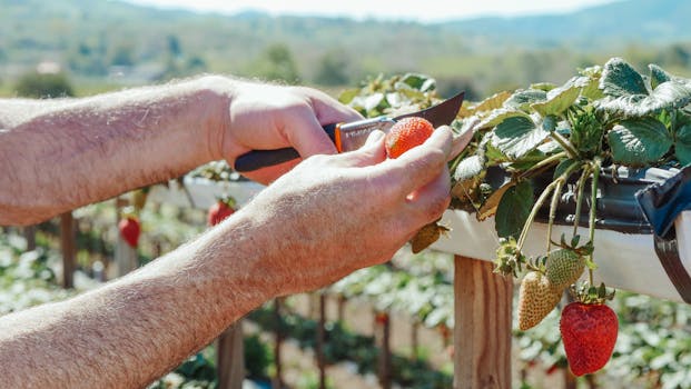 gardener enjoying the fruits of their labor