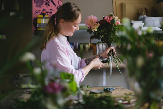 person gardening with a smile