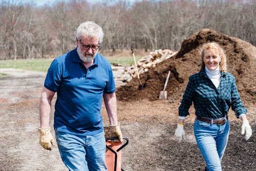 seniors gardening together