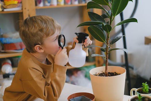 children gardening