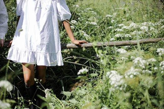 a peaceful garden with herbs