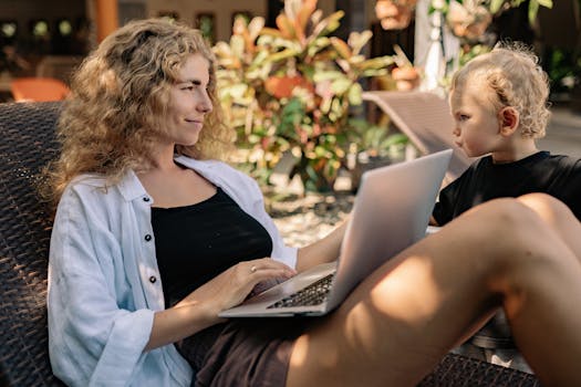 family working together in a garden